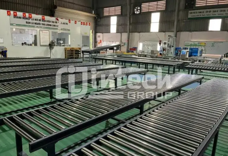 Chi tiết cấu tạo băng tải con lăn và nguyên lý hoạt động