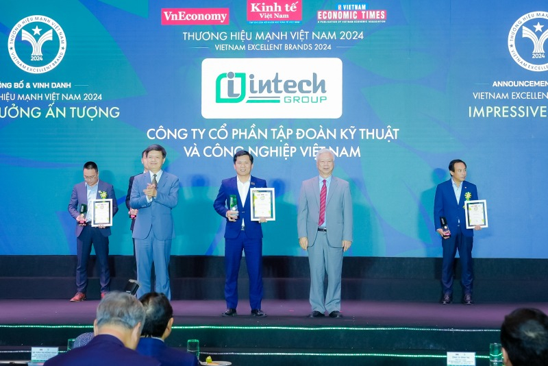 Intech Group được vinh danh TOP 10 Thương hiệu mạnh - Tăng trưởng ấn tượng Việt Nam 2024