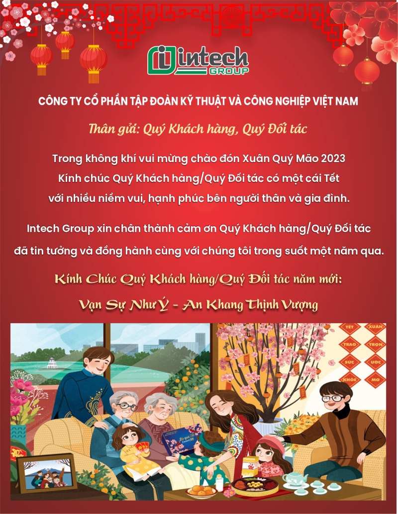 Intech Group gửi thư chức mừng năm mới Qúy đối tác - Khách hàng