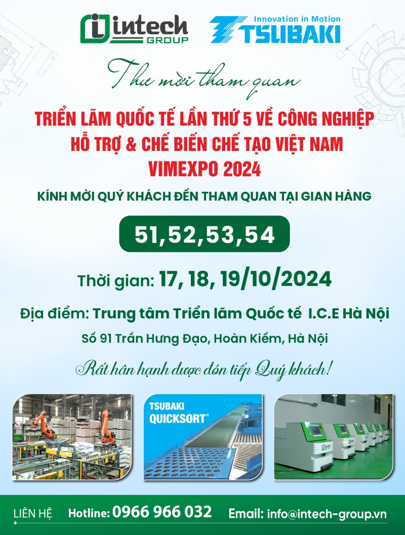 Thư mời tham quan gian hàng của Intech Group tại triển lãm VIMEXPO 2024