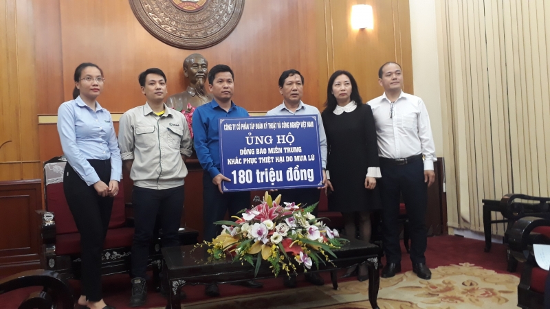 Kết quả quyên góp ủng hộ đồng bào miền Trung