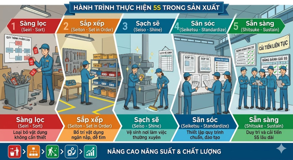 Các bước triển khai 5s