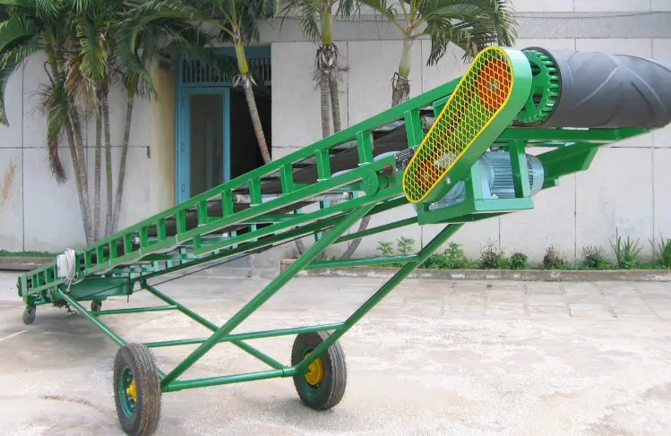 Bánh xe băng tải cao su nâng hạ hàng Bánh xe băng tải cao su nâng hạ hàng