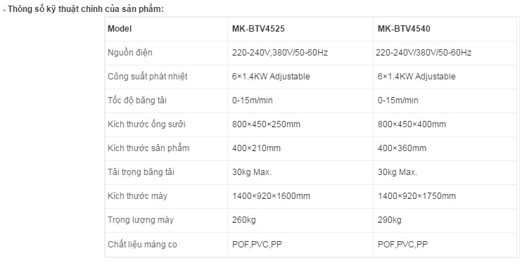 Máy rút màng co Mikyo giá tốt