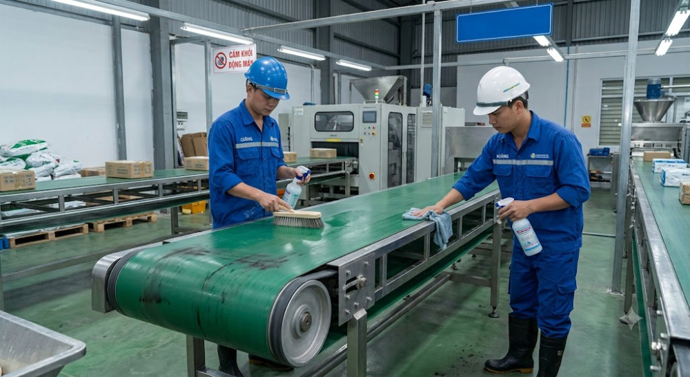 Vệ sinh băng tải Vệ sinh băng tải