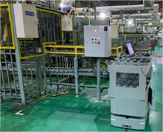 AGV system for casting machine