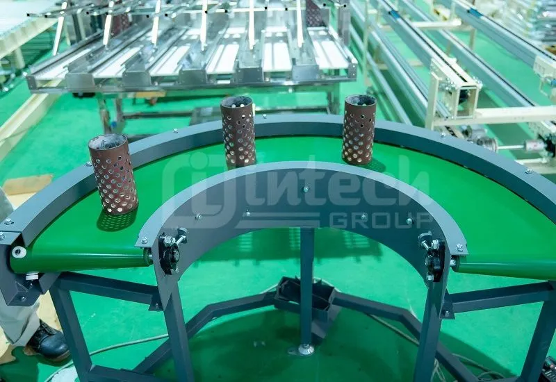 Băng tải cong 180 độ