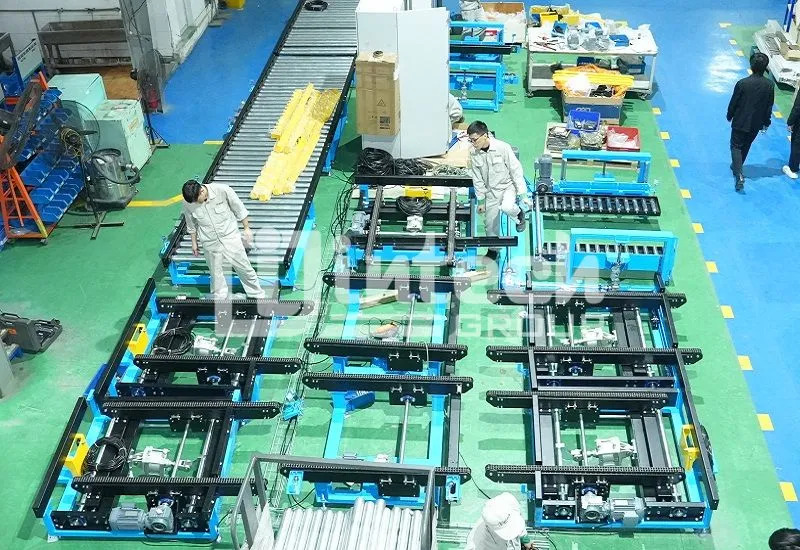 Băng tải xích chở pallet