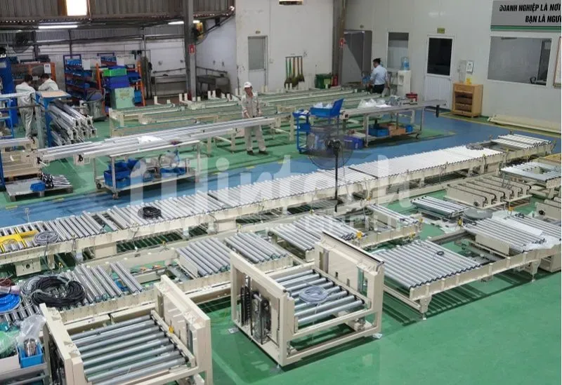 Washing machine assembly, testing and packaging line